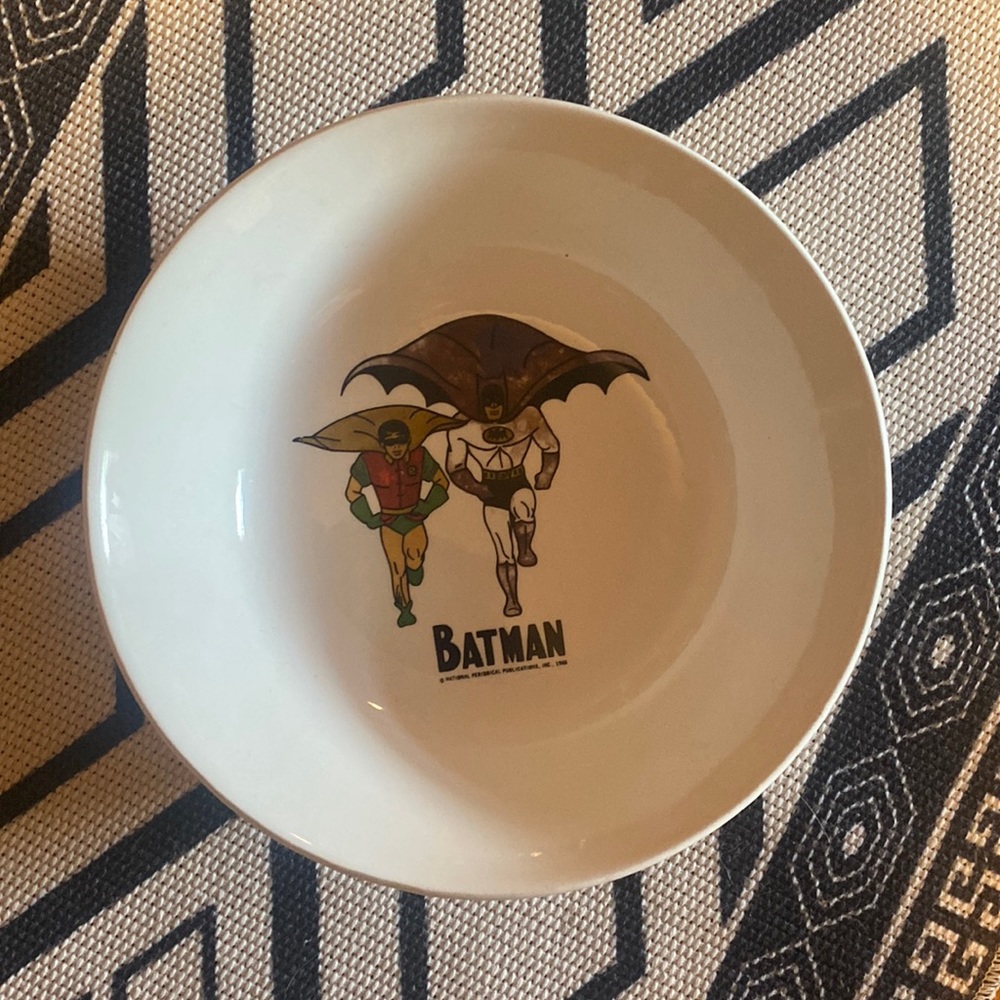 VTG 1966 Batman & Robin Cereal Bowl